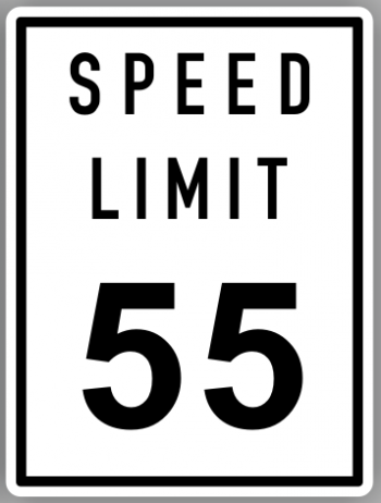 Speed Limit 55 MPH Sign - Valle Signs & Awnings
