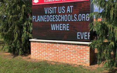 Charles E. Schwarting Elementary School Monument Sign installation