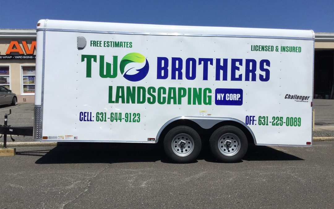 Two Brothers Landscaping Corp Truck Lettering