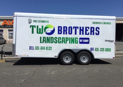 Two Brothers Landscaping Corp Truck Lettering