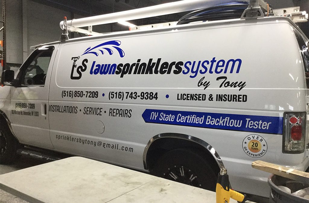 Lawn Sprinklers System Truck Lettering