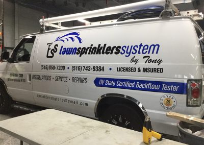 Lawn Sprinklers System Truck Lettering