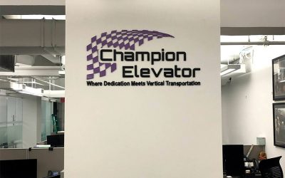 Interior Sign Champion Elevator