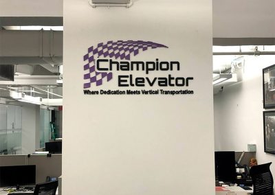 Interior Sign Champion Elevator