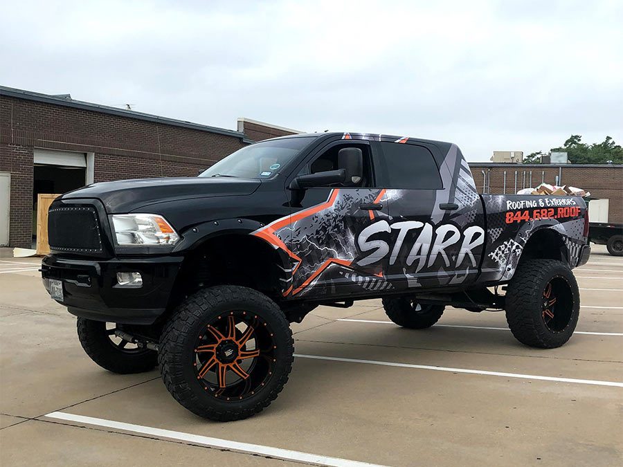 Starr Roofing Exteriors Truck Wrap