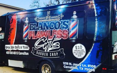 Blancos Flawless Cuts Barber Shop Truck Wrap