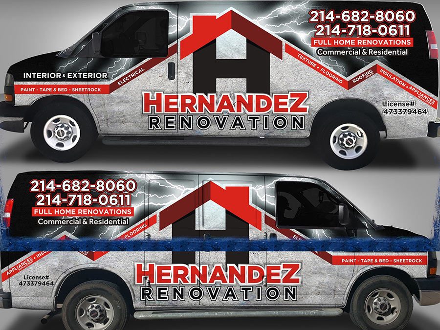 Hernandez Home Renovation Truck Wrap