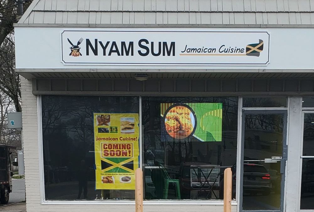 Nyam Sum Carved and Gold Leaf Sign