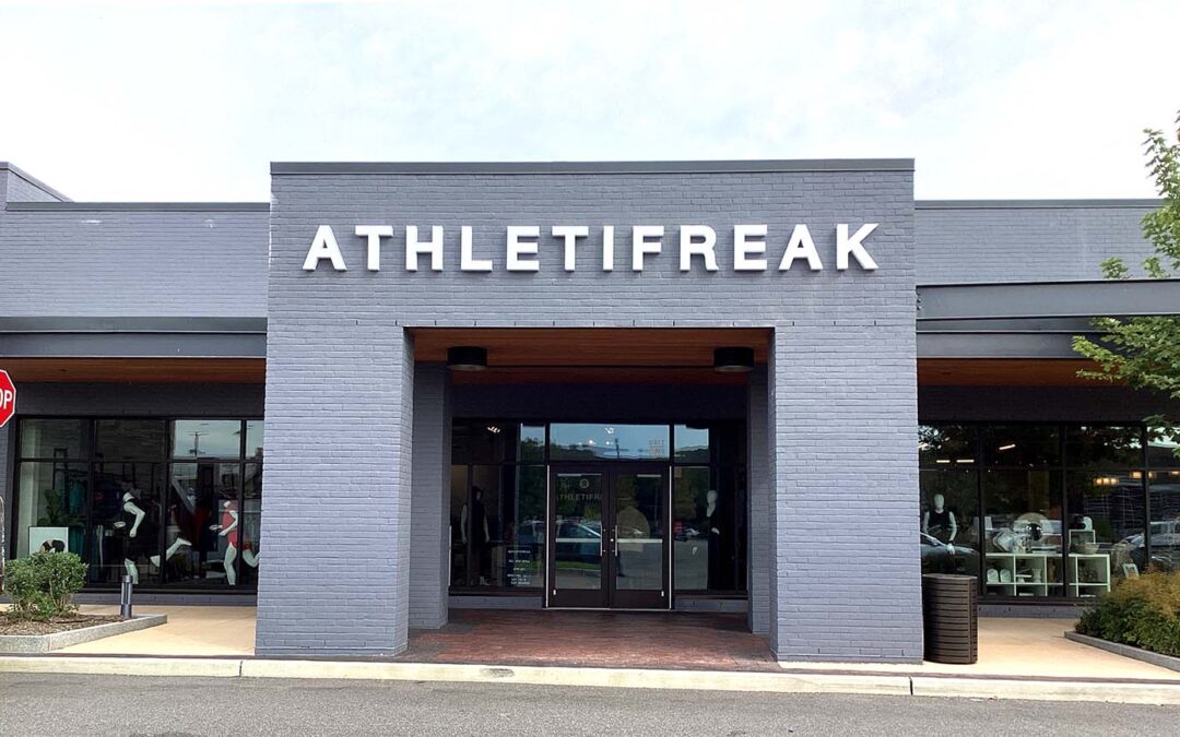 flush mounted channel letters Athleticfreak location installation