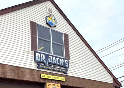 Light Box Signs Long Island 2 Lightbox Sign Installation for Dr. Jack’s Auto Repair in Merrick, NY