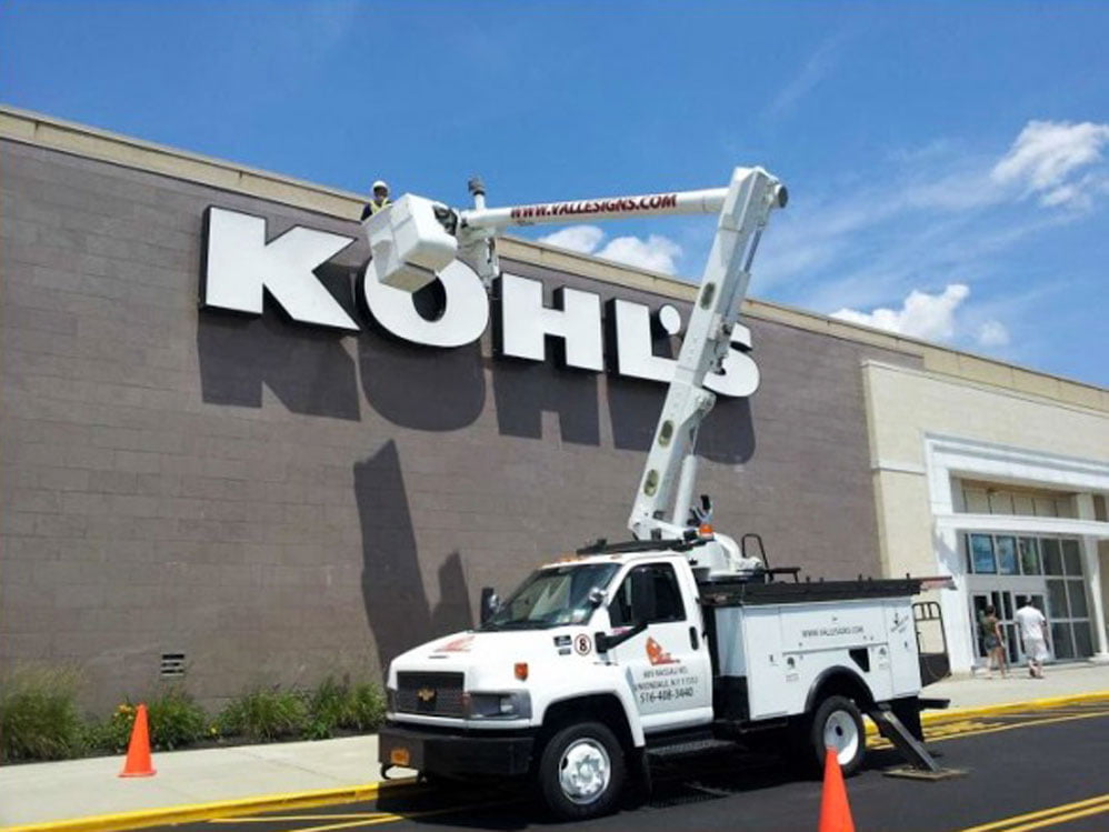 commercial sign projects on Long Island for national brands